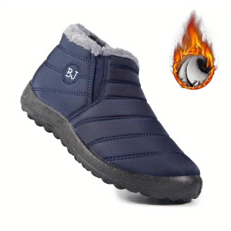 Botas de nieve impermeables, antideslizantes y cálidas para mujer, cómodas y de caña baja para senderismo.