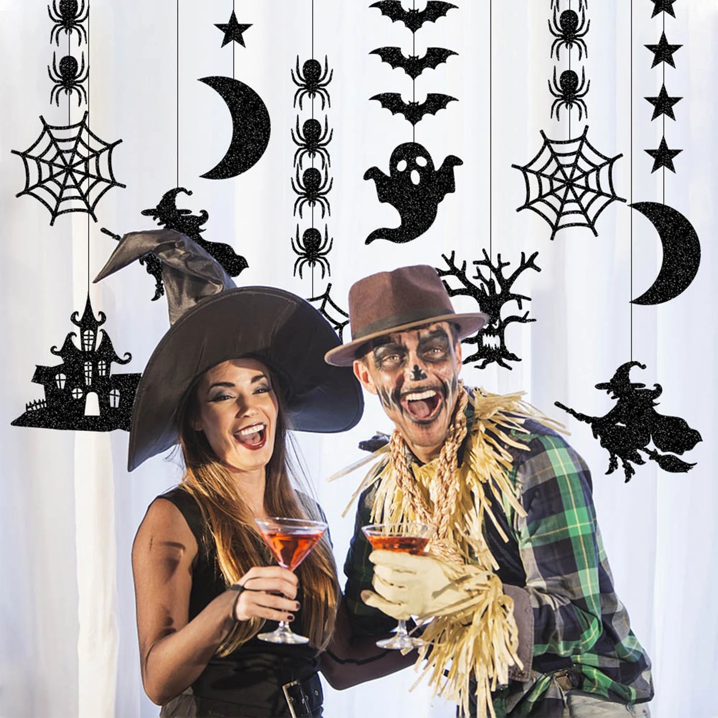 6 decoraciones colgantes de Halloween que añaden un ambiente festivo, decoración de techo, regalos de Halloween para fiestas en casa, decoración DIY.