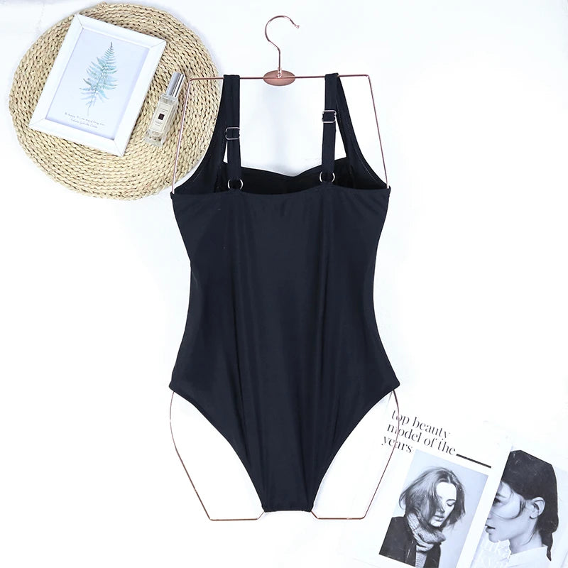 Traje de baño de una pieza sexy para mujer 2024, push up, talla grande, control de abdomen, monokini, ropa de playa, traje de baño vintage.
