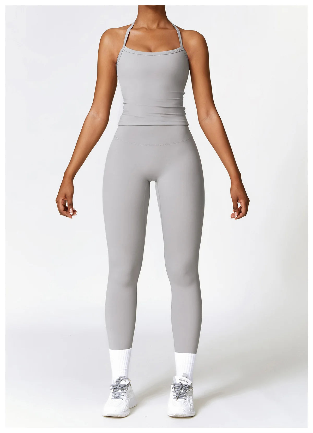 2PCS Seamless Yoga Set Women Workout Set Sportswear Gym Clothing Fitness Long Sleeve Crop Top High Waist Leggings Sports Suits