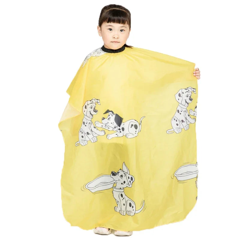 Capa de peluquería con dibujos animados para niños, capa profesional de peluquería, bata de corte impermeable, suministros para el cuidado del cabello