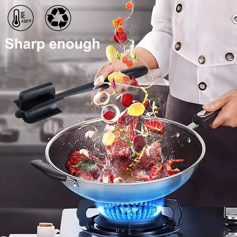 1/2 pieza de picadora de carne de cocina, machacadora de carne molida, espátula para mezclar, moler y machacar, raspador de carne para picar carne