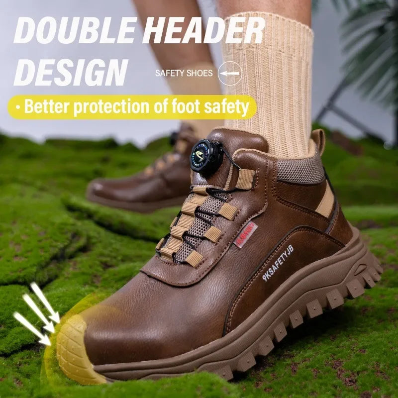 Zapatos de seguridad de 6 kV para hombre, modernos, con aislamiento, impermeables, antideslizantes, cómodos y transpirables.