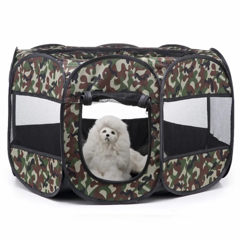 Tienda de campaña portátil y plegable para mascotas, fácil de usar, cerca octogonal, refugio para cachorros, fácil de usar, jaulas grandes para perros y gatos.