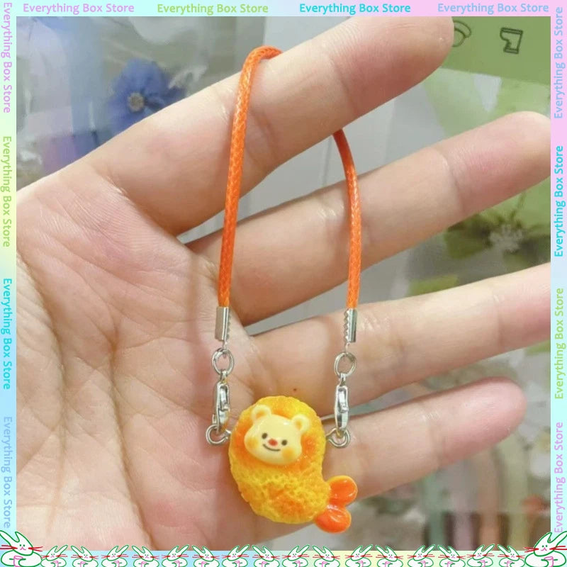 Nuevos accesorios de decoración para muñecas, adecuados para muñecas Labubu de 10 a 17 cm, lindo colgante de camarón, regalo para niños.