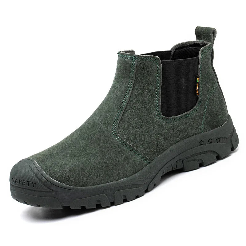 Anti Smashing And Anti Piercing Suede Safety Shoes Men's Steel Toe Cap Protection Work Shoes Fashion Scarpe Antinfortunistiche