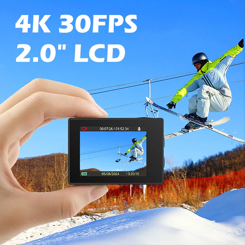 Cámara de acción deportiva SJCAM SJ4000 Air con vídeo 4K, resistente al agua hasta 30 m, 2,4 G, WiFi, para bicicletas y motocicletas.