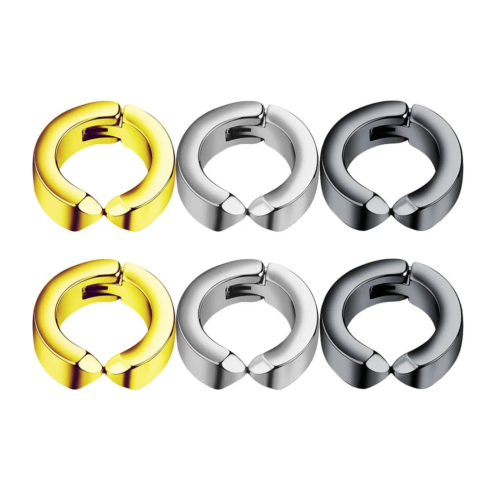 3 pares de pendientes de clip sin perforaciones, de moda, sin dolor, sin orejas, duraderos, antioxidantes, cómodos, para graduación y cumpleaños.