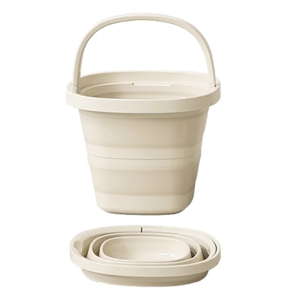 Cubo plegable multifuncional de 5/10 l, portátil, para remojar los pies, compacto y grueso, para pesca al aire libre, lavado de coches y camping.