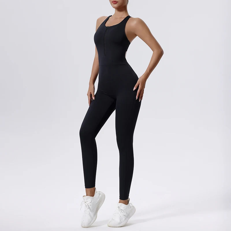 Conjunto de yoga, mono para mujer, para todas las estaciones, informal, deportivo, sin mangas, ajustado, ropa deportiva, todo en uno, mono, ropa para mujer