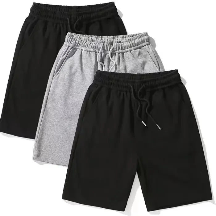 Pantalones cortos deportivos holgados de color puro para hombre y mujer, informales, de verano, con pierna recta, adelgazantes, de cinco cuartos