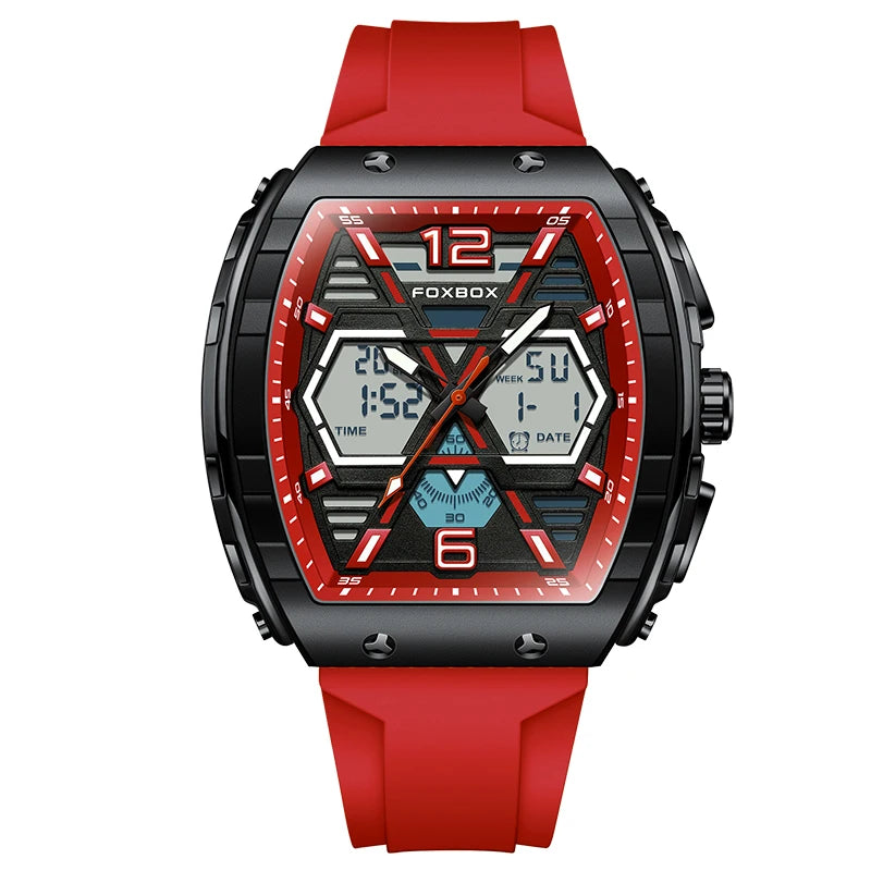 Reloj militar digital LIGE para hombre, resistente al agua hasta 50 m, LED, de cuarzo, deportivo, grande, Masculino