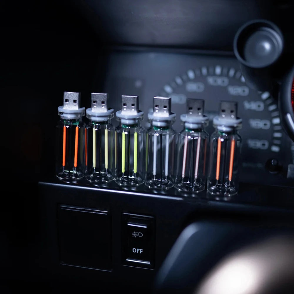 Luz de ambiente USB para coche, inalámbrica, con modificación, luz de ambiente interior, luminosa, LED, decorativa, personalizada, lámpara de noche