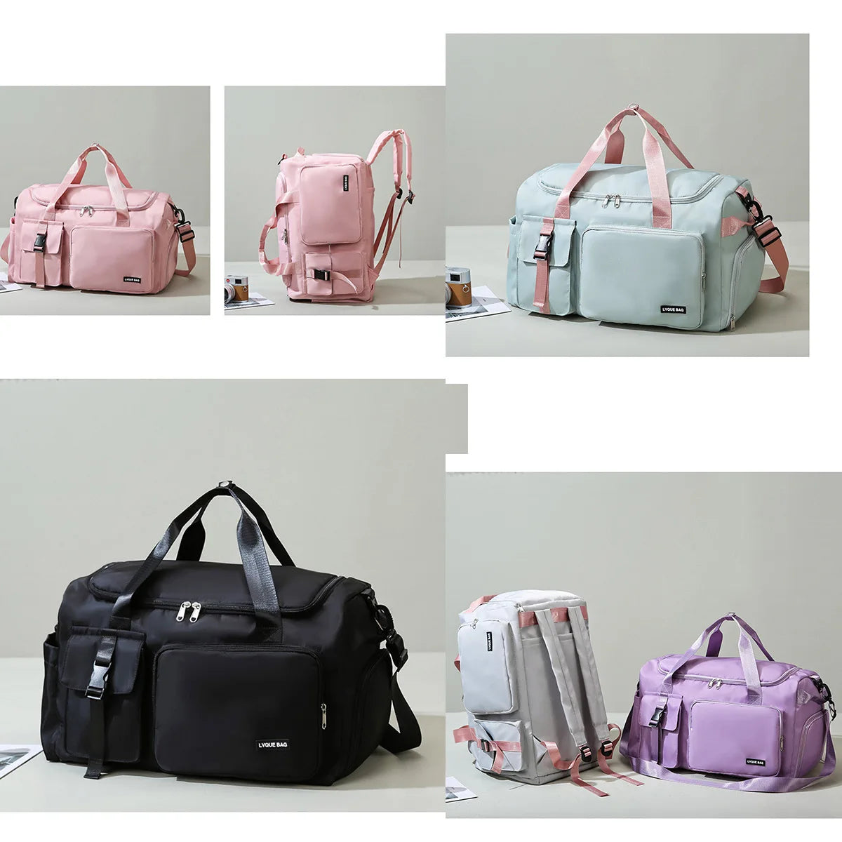 Bolsa deportiva de gimnasio, bolsa de viaje seca y húmeda para mujer, para natación, hombro, bandolera, fitness, viajes al aire libre, bolsa de viaje de fin de semana, bolsa de lona