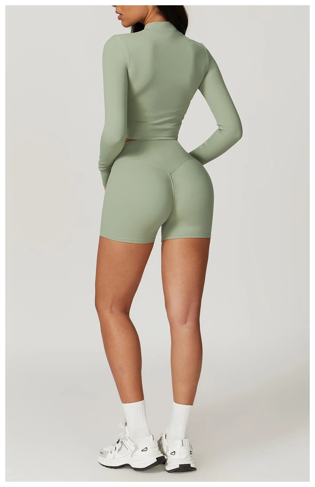 Conjunto de yoga de 3 piezas para mujer, conjuntos de entrenamiento, ropa deportiva para gimnasio, ropa deportiva con cremallera, leggings de manga larga y cintura alta, trajes deportivos, traje de yoga