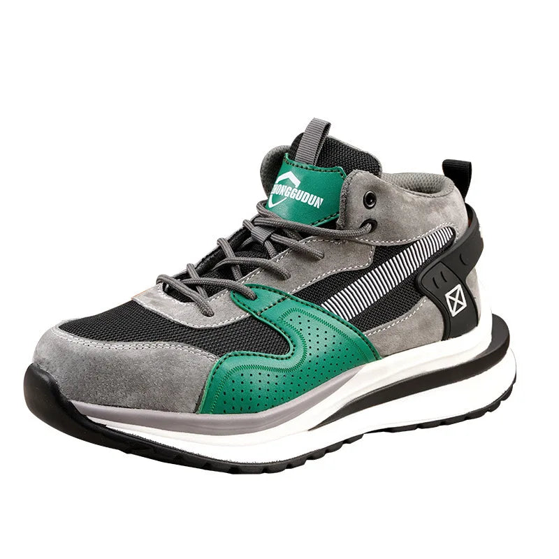 Nuevo calzado de seguridad para hombre, de cuatro estaciones, con puntera de acero antiaplastamiento y antiperforación, suela blanda antideslizante, para trabajo.