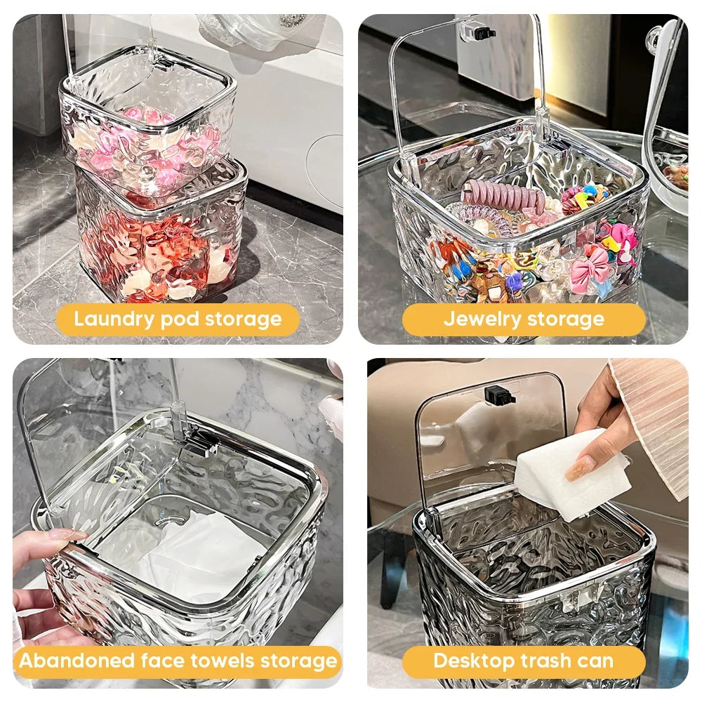 Caja organizadora de almacenamiento, accesorios de baño, joyas, maquillaje, papelería, hogar, escritorio, pinzas para el cabello y bucles.