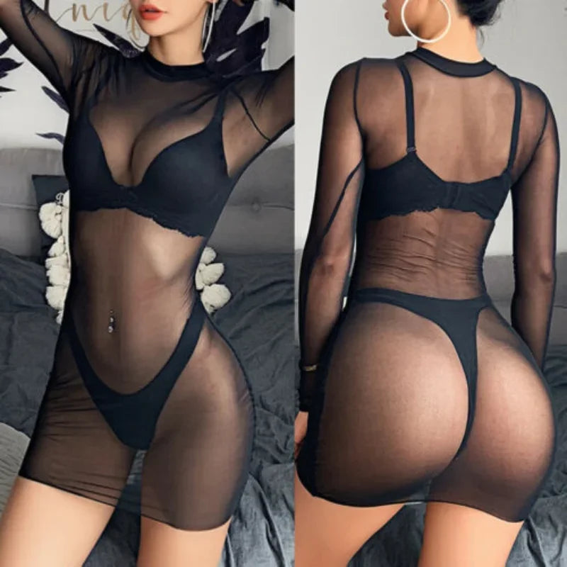 Conjunto de lencería sexy para mujer, vestido corto sexy, lencería sensual, traje sexual, ropa de dormir porno, disfraces exóticos, ropa interior, vestido.