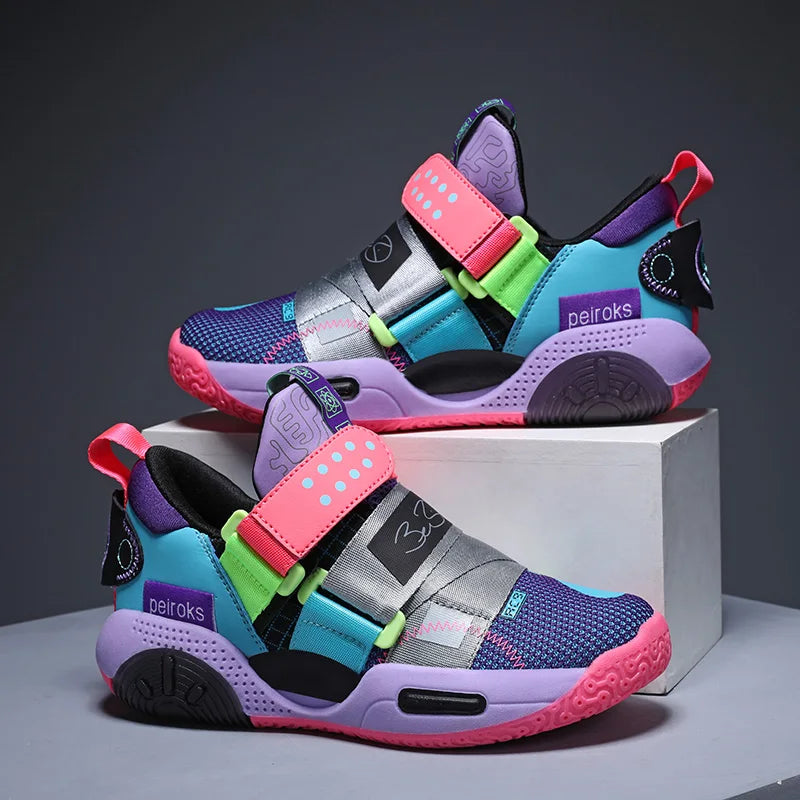 Zapatillas de baloncesto para niños y niñas, antideslizantes, ligeras, para exteriores, 2025