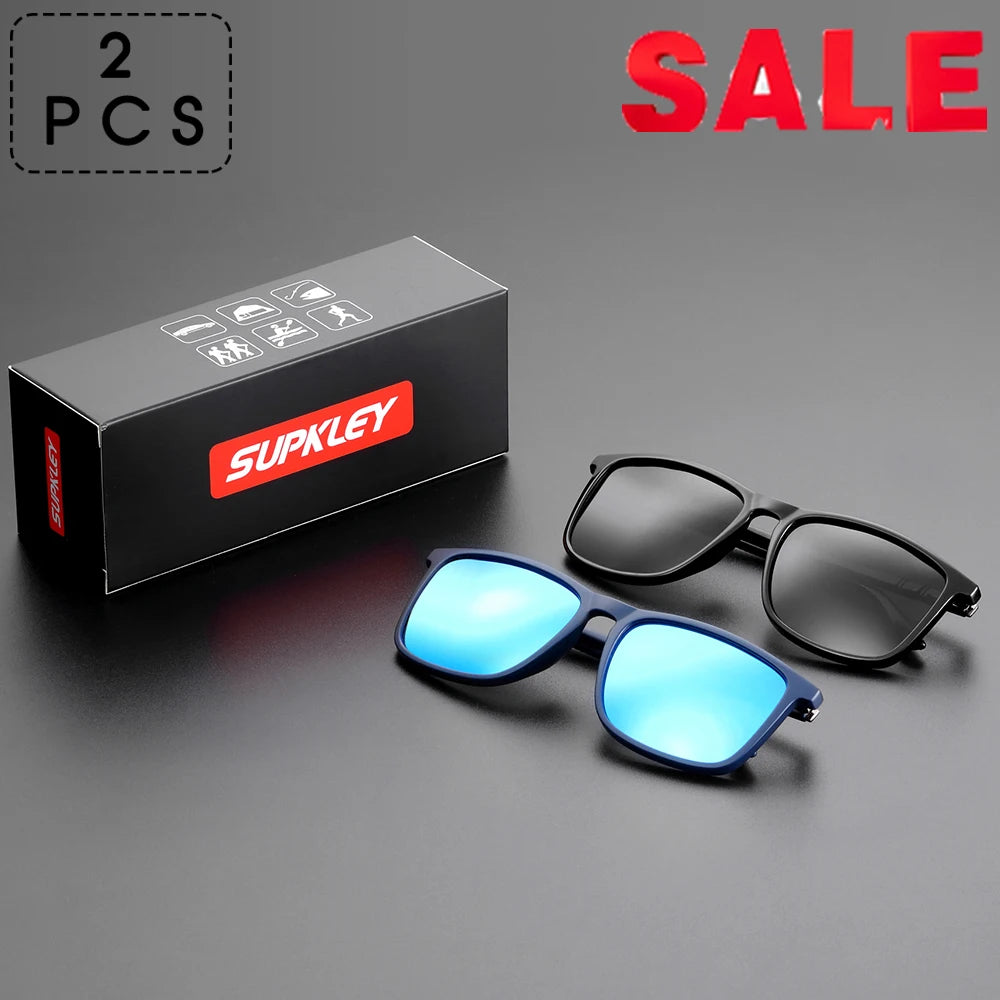 Gafas de sol deportivas SUPKLEY para hombre, polarizadas, cómodas, cuadradas, ligeras, accesorio original