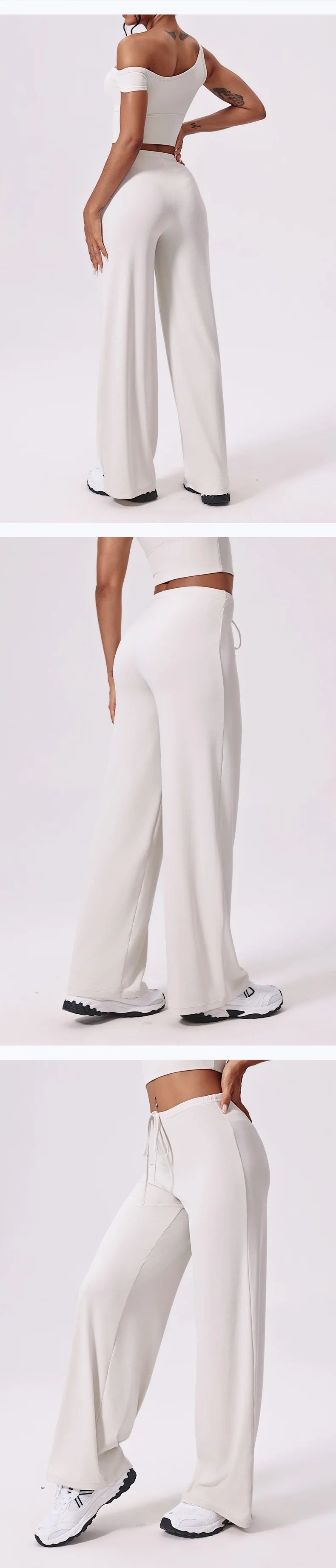 Yoga Wide Leg Pants Women High Waist Flared Leggings Gym Fitness Yoga Pants Workout Runing Women's Control Tummy Sport Leggings