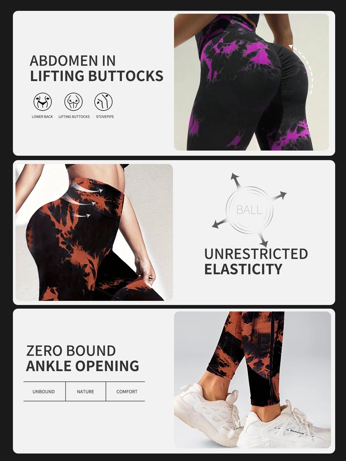 Pantalones de yoga con estampado floral fragmentado y teñido anudado, absorben el sudor, cintura alta, ajustados, levantan la cadera, pantalones deportivos para correr.