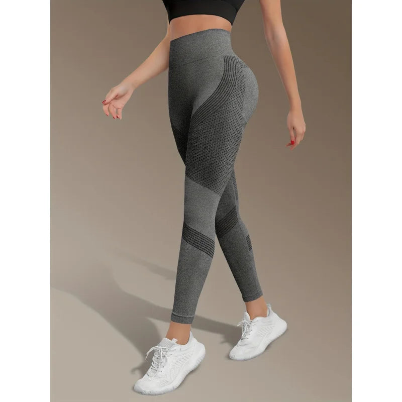 Women's High Waist Seamless Yoga Pants - Quick-Drying、Elastic Sports Pants,Suitable for fitness and training