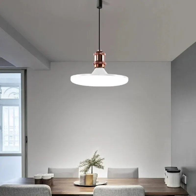 Bombilla LED CA 220 V, base E27, lámpara de bajo consumo para el hogar, 15 W, iluminación interior, luz de platillo volador, 6500 K, lámpara de techo, luz de garaje