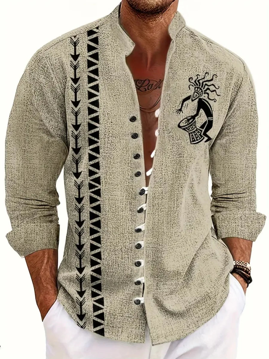 Nuevas camisas de manga larga de moda para hombre, camisas casuales de moda para calle y exterior, camisas de lino, entrega rápida