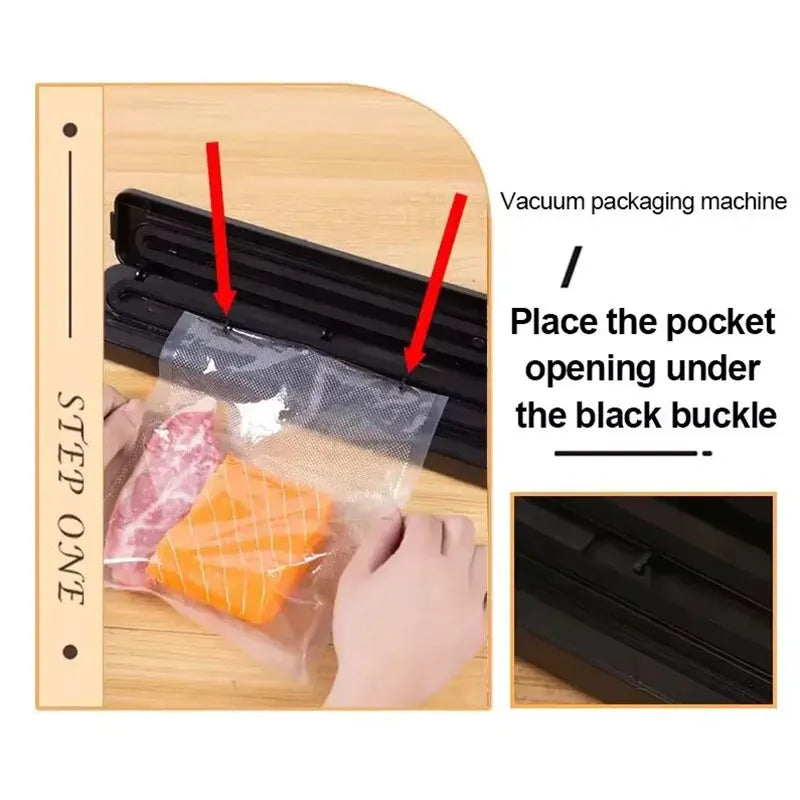 Máquina moderna de sellado al vacío para uso doméstico, pequeña máquina de sellado al vacío para envasado de alimentos, máquina de sellado de plástico fresco