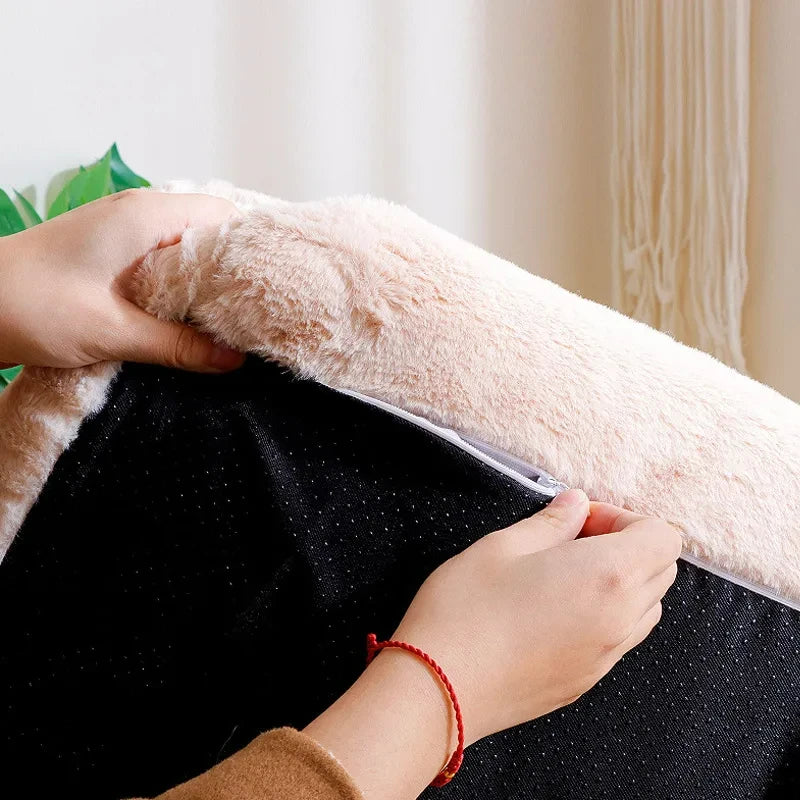 Cama de lujo para gatos, sofá cálido de invierno, nido para mascotas, para perros pequeños y medianos, cómoda cama de felpa para cachorros, suministros para mascotas