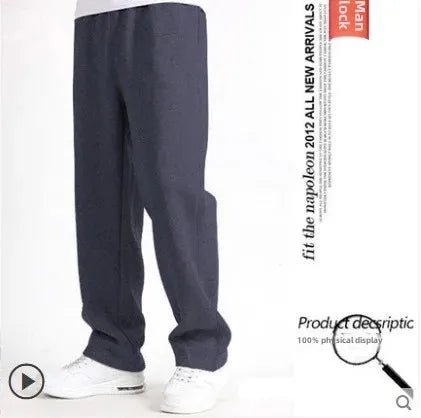Pantalones deportivos holgados de algodón con pierna recta para hombre de talla grande, pantalones cortos de baloncesto, cómodos y transpirables, talla grande.