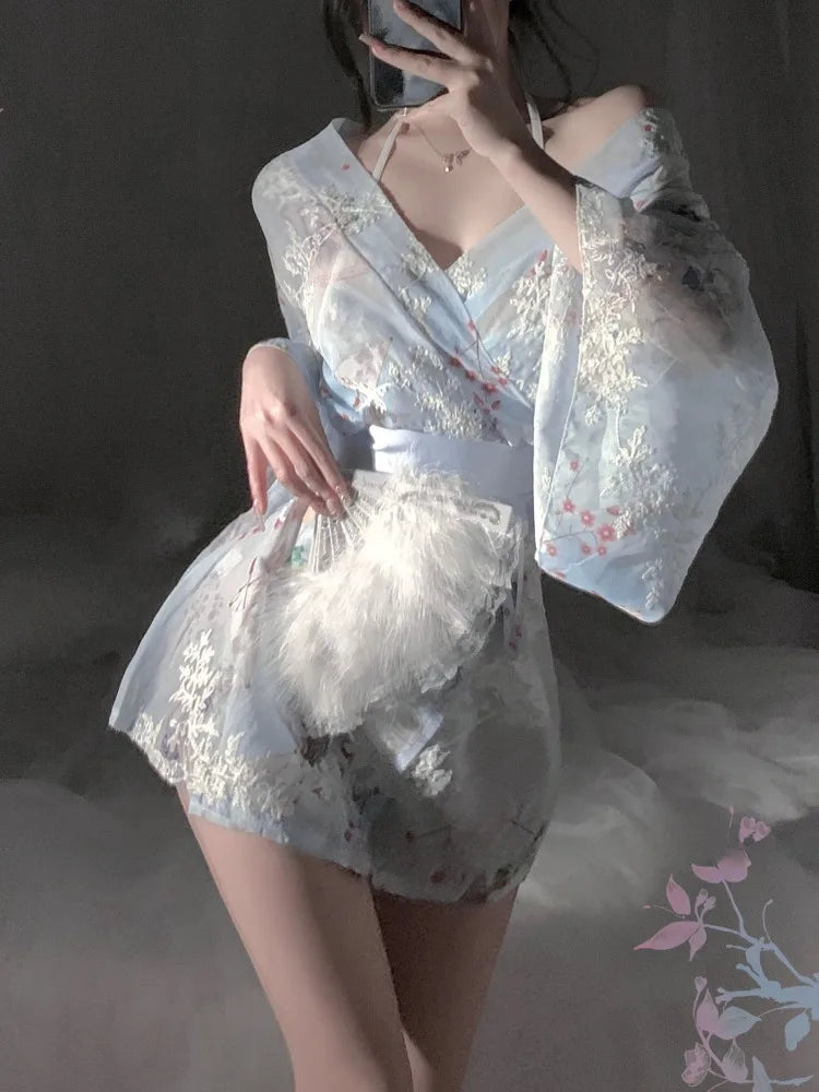Cosplay Lingerie School Student Uniform Role Play Costume Women Cute Mini Skirt Tight Blouse Set Porn College Girl Cos Anime