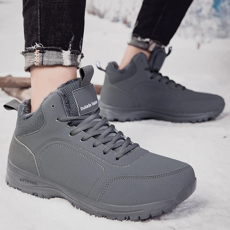 YRZL - Botas de senderismo de invierno para hombre, impermeables, antideslizantes, con aislamiento térmico, cálidas y cómodas, para exteriores, botas de nieve