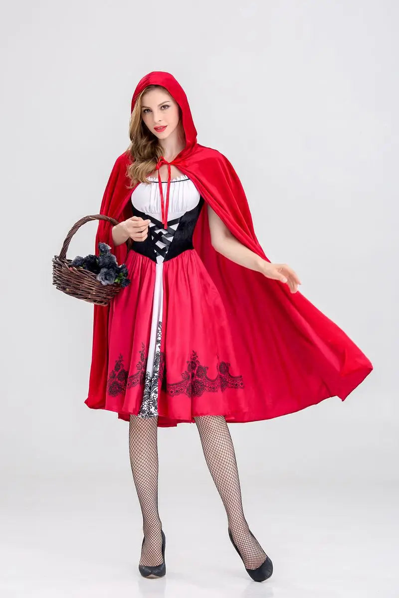Halloween costume Goth little Red Riding Hood club queen costume cosplay costume stage dress