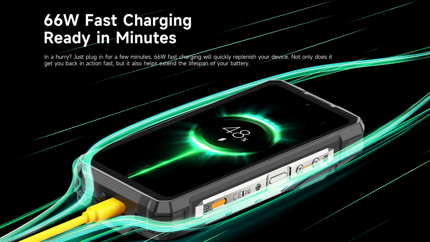 【Estreno mundial】Ulefone Armor 33 Pro 5G Teléfono resistente con batería de 25500 mAh, 512 GB de ROM, pantalla trasera de 6,59" y 3,4" a 120 Hz, NFC y Android.