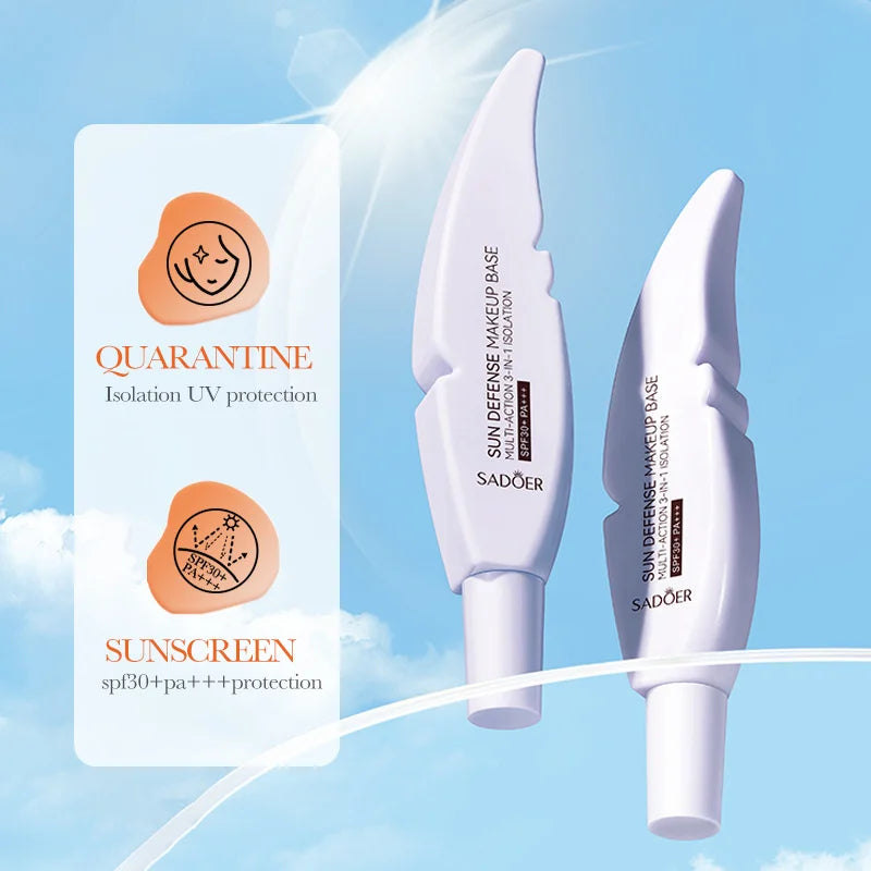 Protector solar Sadoer Quarantine UV Protection SPF30+ PA+++: aísla la piel del daño solar, ligero y no graso para defensas diarias.