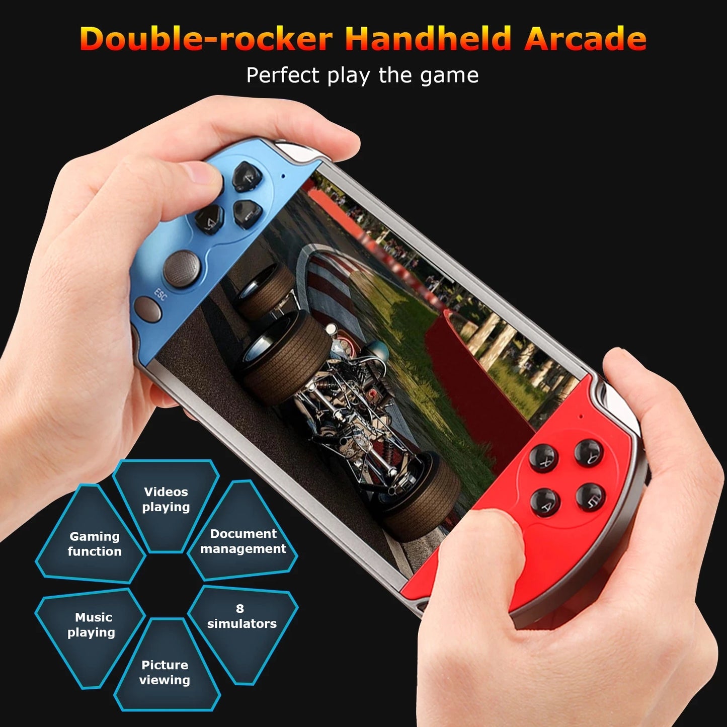 Consola de juegos portátil mini retro para niños, máquina arcade, emulador de videojuegos, retrogaming