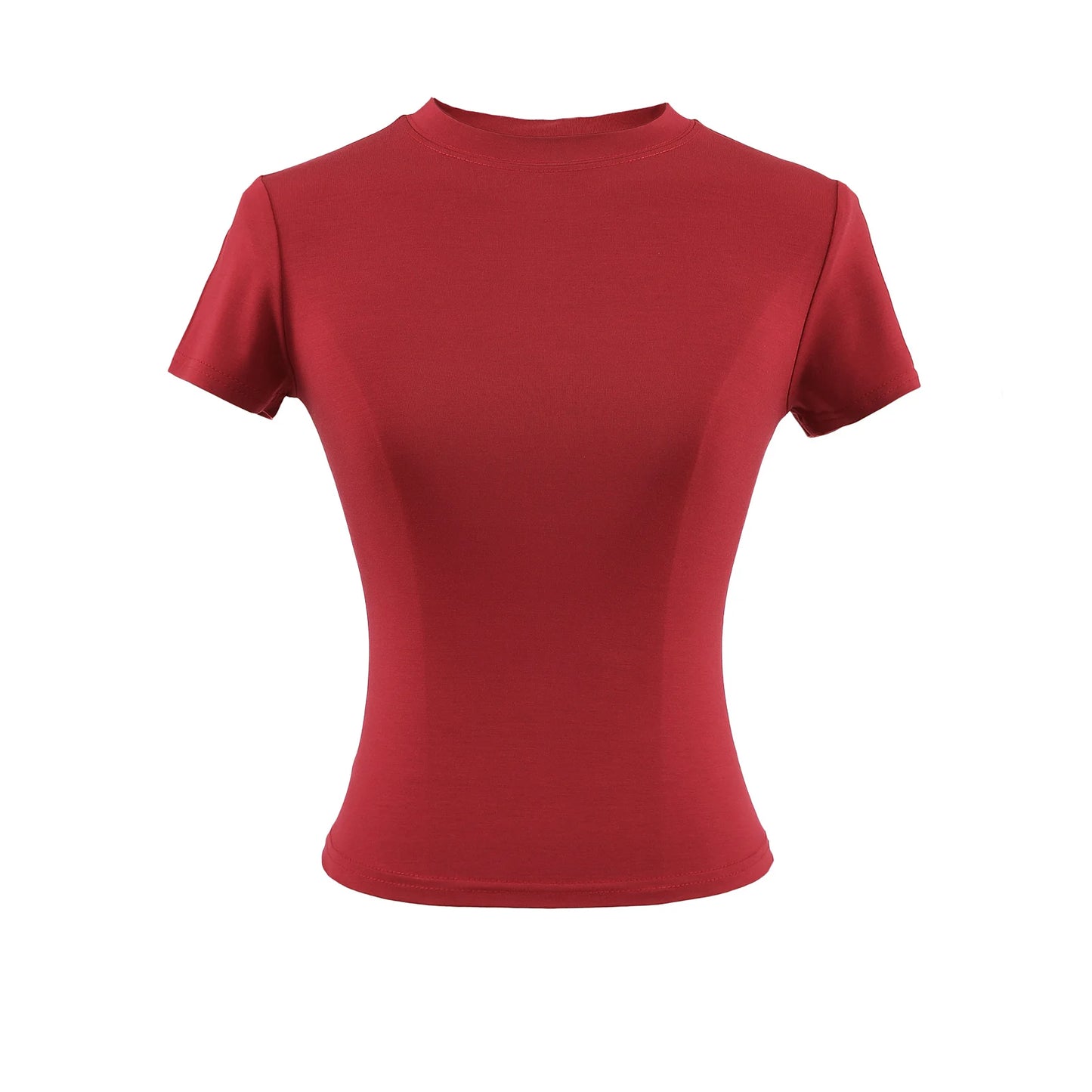 Camiseta informal de alta calidad para mujer, blusa sexy ajustada de manga corta, tendencia de moda, ropa lisa, tops Y2K, 2024