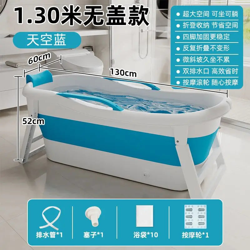 Cubo de baño grande y grueso que puede sentarse y acostarse Artefacto doméstico Bañera plegable para adultos Lavabo de baño para adultos Sudor por todas partes