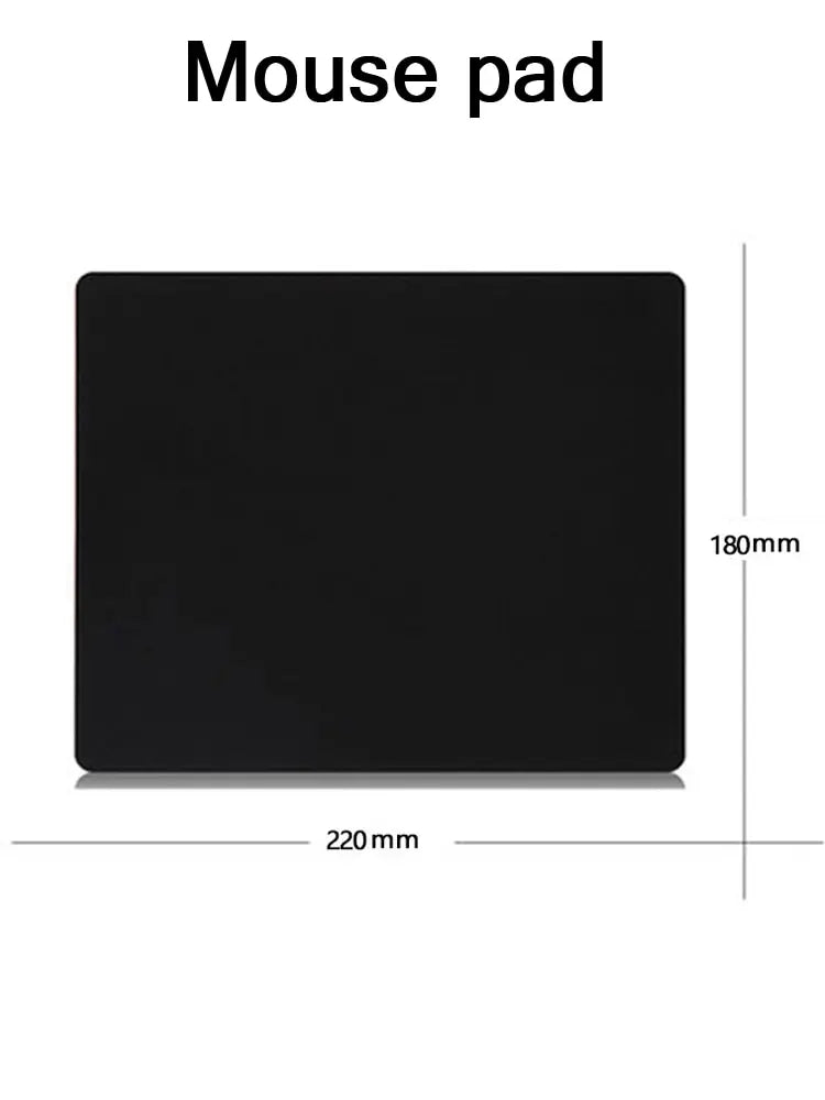 Alfombrilla de ratón para juegos de deportes electrónicos, universal, para ordenador de escritorio y portátil, sencilla y negra, de goma, pequeña, antideslizante.