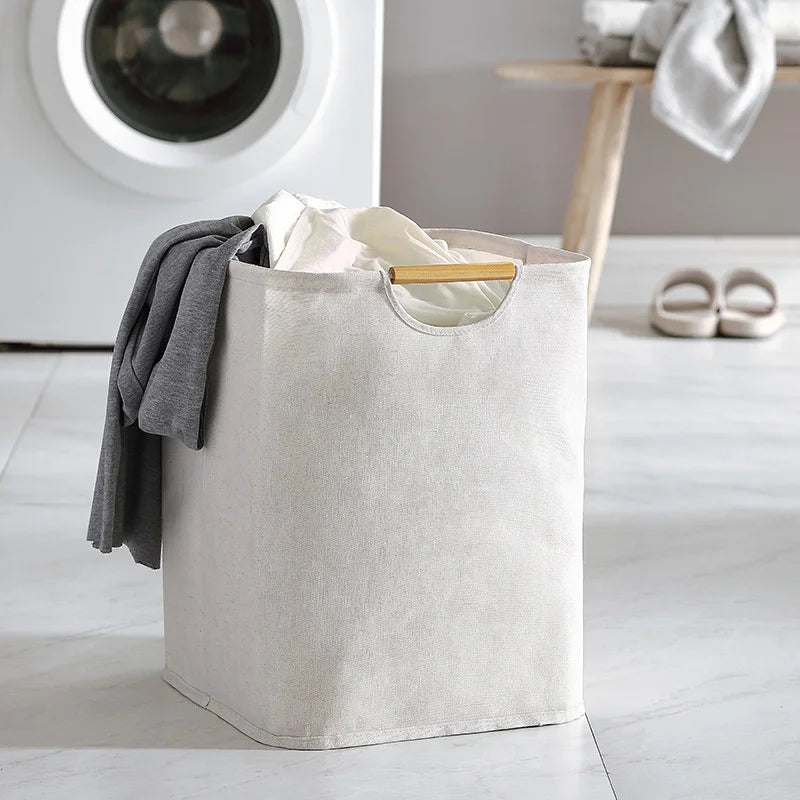 Cesta de lavandería de gran capacidad para ropa sucia con asa, cesta plegable para ropa, accesorios de baño