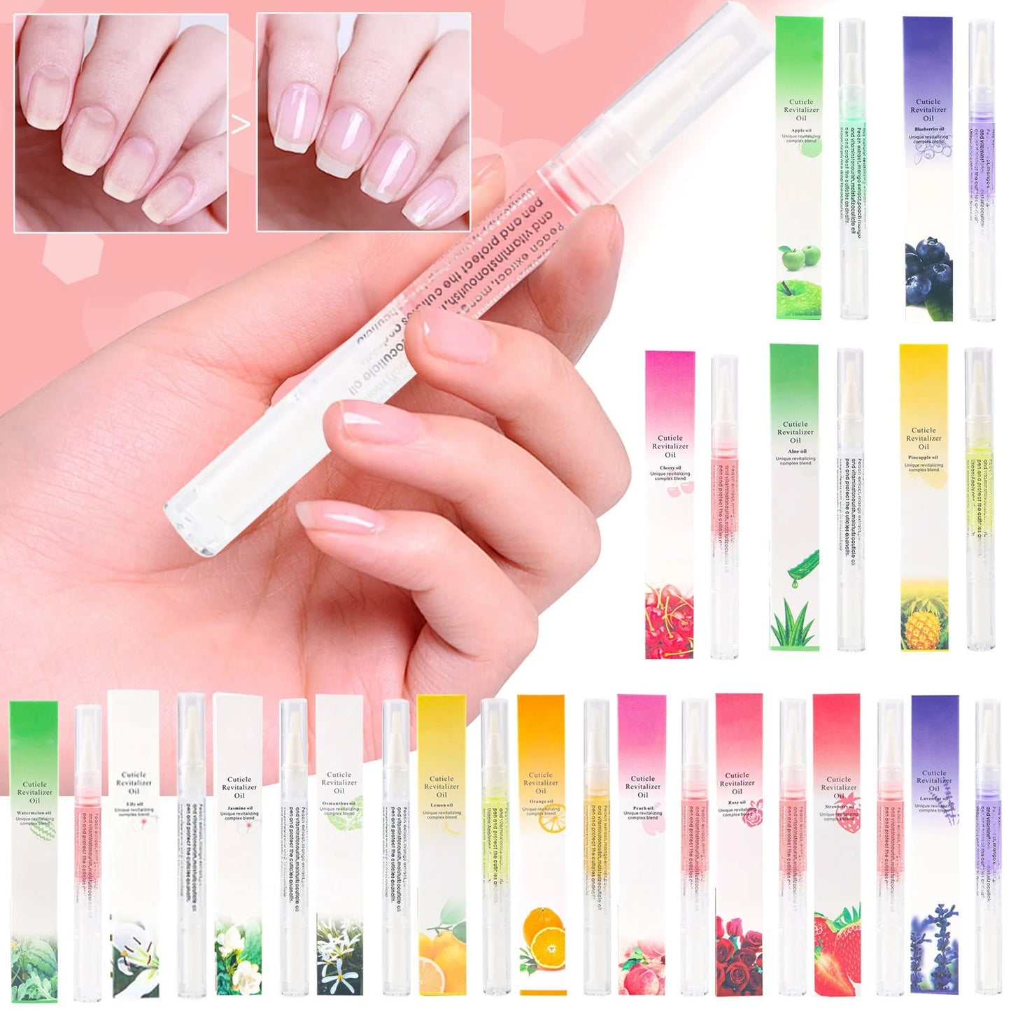 Aceite nutritivo para uñas líquido en forma de bolígrafo, aceite para uñas, aceite nutritivo para bordes de uñas, aceite para bordes de dedos, herramienta para el cuidado de uñas femeninas (2 ml, 2025)