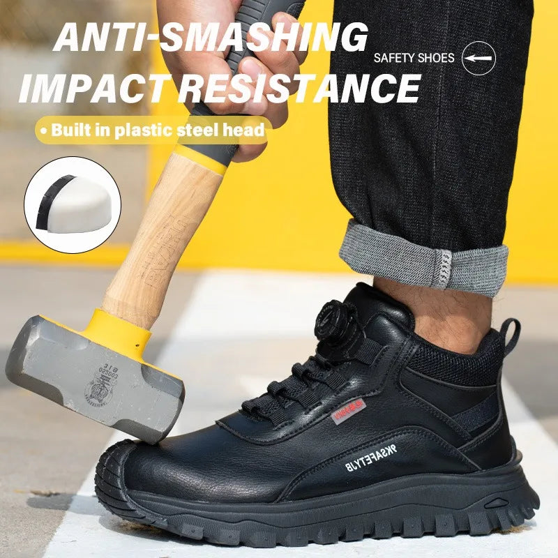 Los nuevos zapatos de seguridad aislantes de 6 kV para hombre son impermeables, antideslizantes, cómodos y transpirables.