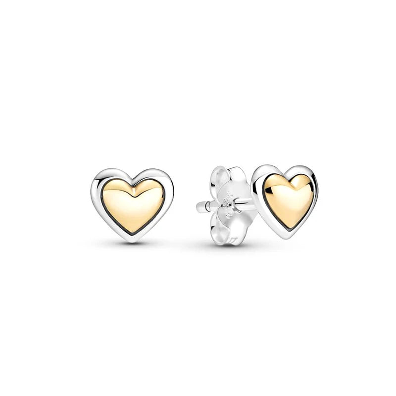 Pendientes de plata 925 con forma de corazón infinito y lazo brillante, originales, para mujer, regalo, joyería fina, 2025