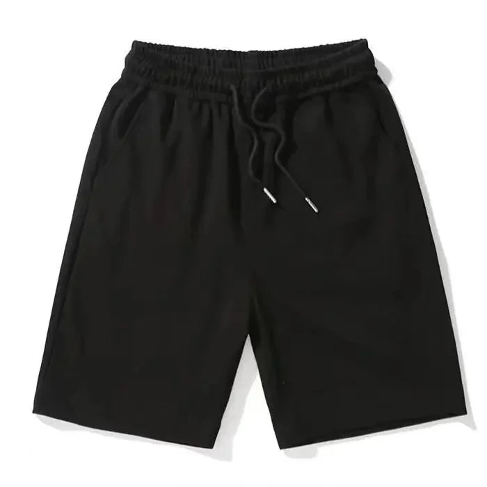 Pantalones cortos deportivos holgados de color puro para hombre y mujer, informales, de verano, con pierna recta, adelgazantes, de cinco cuartos