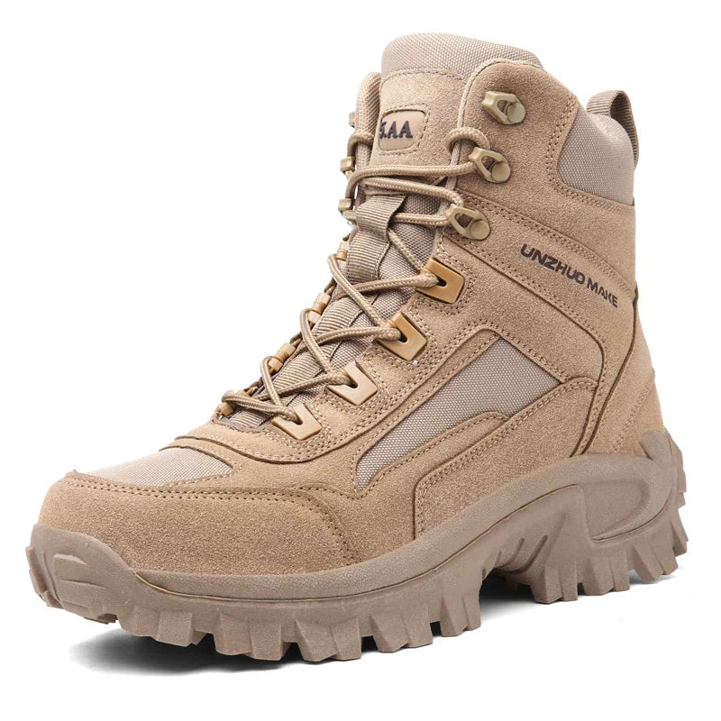 Botas de combate para hombre, ideales para senderismo, caza, trekking y camping. Botas tácticas de seguridad para el trabajo.