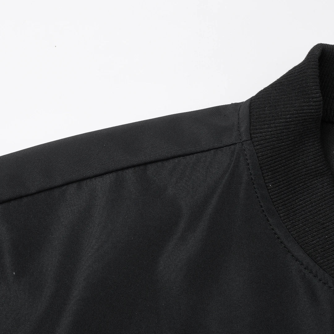 Chaqueta corta holgada de color liso con cuello de béisbol para hombre, abrigo fino informal de negocios, tendencia primavera-otoño 2024
