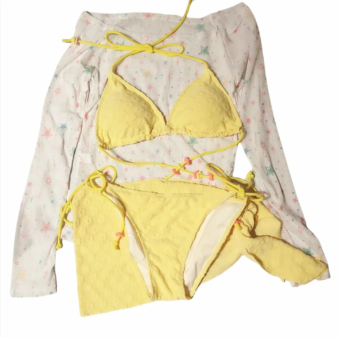 Conjunto de bikini sexy para mujer, traje de baño Pure Desire de cuatro piezas, traje de baño termal de spa para vacaciones