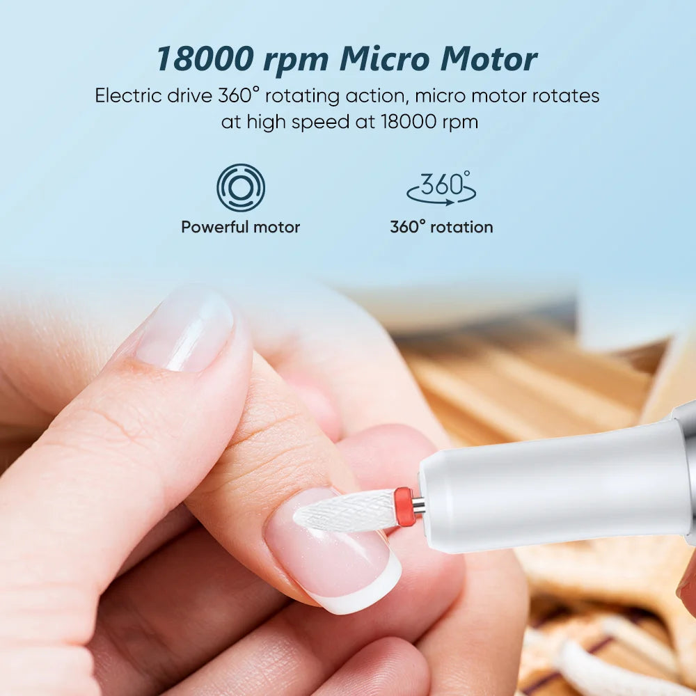 Taladro eléctrico para pulir uñas, pulido profesional de uñas, eliminación de piel muerta, lijado artístico, lima, bolígrafo, máquina de manicura.